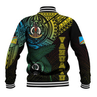 Personalised Vanuatu Baseball Jacket Turtle Chest Tattoo Flag Color - Torba LT7 - Polynesian Pride