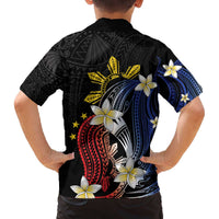 Personalized Philippines Tribal Family Matching Off The Shoulder Long Sleeve Dress and Hawaiian Shirt Tropical Waves - Plumeria LT7 - Polynesian Pride