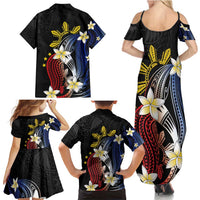 Personalized Philippines Tribal Family Matching Summer Maxi Dress and Hawaiian Shirt Tropical Waves - Plumeria LT7 - Polynesian Pride