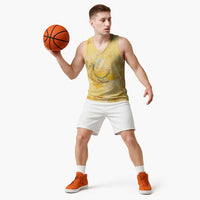 Hawaii Oahu Island Flowers Lei Basketball Jersey Yellow Ilima Mix Plumeria LT7 - Polynesian Pride