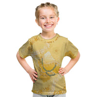 Hawaii Oahu Island Flowers Lei Kid T Shirt Yellow Ilima Mix Plumeria LT7 Yellow - Polynesian Pride