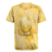 Hawaii Oahu Island Flowers Lei Rugby Jersey Yellow Ilima Mix Plumeria