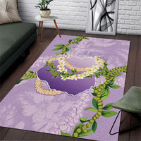 Hawaii Kauai Island Flowers Lei Area Rug Mokihana Lei