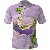 Hawaii Kauai Island Flowers Lei Polo Shirt Mokihana Lei