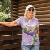 Hawaii Kauai Island Flowers Lei Women Polo Shirt Mokihana Lei LT7 - Polynesian Pride