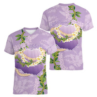 Hawaii Kauai Island Flowers Lei Women V-Neck T-Shirt Mokihana Lei LT7 - Polynesian Pride