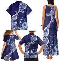 Fiji Queen Victoria School Personalised Family Matching Tank Maxi Dress and Hawaiian Shirt Masi Tapa Torn Style LT7 - Polynesian Pride