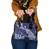 Fiji Queen Victoria School Personalised Shoulder Handbag Masi Tapa Torn Style
