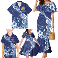 Fiji Lelean Memorial School Personalised Family Matching Mermaid Dress and Hawaiian Shirt Korodredre Davuilevu Masi Mix Style LT7 - Polynesian Pride