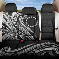 Kia Orana Cook Islands Back Car Seat Cover Kerekere Plumeria Tropical Waves LT7 One Size Black - Polynesian Pride