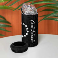 Kia Orana Cook Islands 4 in 1 Can Cooler Tumbler Kerekere Plumeria Tropical Waves LT7 - Polynesian Pride