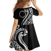 Kia Orana Cook Islands Family Matching Off Shoulder Maxi Dress and Hawaiian Shirt Kerekere Plumeria Tropical Waves LT7 - Polynesian Pride
