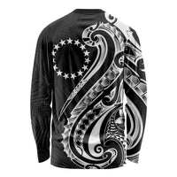 Kia Orana Cook Islands Long Sleeve Shirt Kerekere Plumeria Tropical Waves LT7 - Polynesian Pride