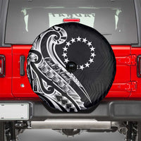 Kia Orana Cook Islands Spare Tire Cover Kerekere Plumeria Tropical Waves LT7 - Polynesian Pride