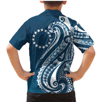 Kia Orana Cook Islands Family Matching Mermaid Dress and Hawaiian Shirt Auika Plumeria Tropical Waves LT7 - Polynesian Pride