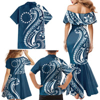 Kia Orana Cook Islands Family Matching Mermaid Dress and Hawaiian Shirt Auika Plumeria Tropical Waves LT7 - Polynesian Pride