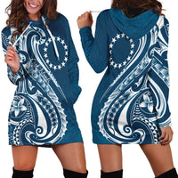 Kia Orana Cook Islands Hoodie Dress Auika Plumeria Tropical Waves LT7 - Polynesian Pride