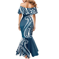 Kia Orana Cook Islands Mermaid Dress Auika Plumeria Tropical Waves LT7 - Polynesian Pride