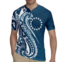Kia Orana Cook Islands Rugby Jersey Auika Plumeria Tropical Waves - Polynesian Pride