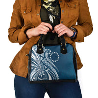 Kia Orana Cook Islands Shoulder Handbag Auika Plumeria Tropical Waves - Polynesian Pride