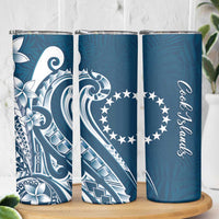 Kia Orana Cook Islands Skinny Tumbler Auika Plumeria Tropical Waves LT7 - Polynesian Pride