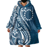 Kia Orana Cook Islands Wearable Blanket Hoodie Auika Plumeria Tropical Waves LT7 - Polynesian Pride