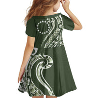 Kia Orana Cook Islands Family Matching Off Shoulder Maxi Dress and Hawaiian Shirt Matie Plumeria Tropical Waves LT7 - Polynesian Pride
