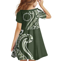 Kia Orana Cook Islands Family Matching Short Sleeve Bodycon Dress and Hawaiian Shirt Matie Plumeria Tropical Waves LT7 - Polynesian Pride