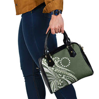 Kia Orana Cook Islands Shoulder Handbag Matie Plumeria Tropical Waves - Polynesian Pride