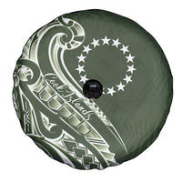Kia Orana Cook Islands Spare Tire Cover Matie Plumeria Tropical Waves - Polynesian Pride