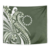 Kia Orana Cook Islands Tapestry Matie Plumeria Tropical Waves - Polynesian Pride