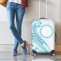 Kia Orana Cook Islands Luggage Cover Moana Plumeria Tropical Waves - Polynesian Pride