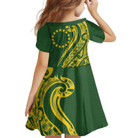 Kia Orana Cook Islands Family Matching Off Shoulder Maxi Dress and Hawaiian Shirt Plumeria Tropical Waves LT7 - Polynesian Pride