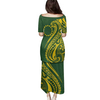 Kia Orana Cook Islands Family Matching Puletasi and Hawaiian Shirt Plumeria Tropical Waves LT7 - Polynesian Pride