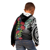 Meri Kirihimete New Zealand Kid Hoodie Tui on Pohutukawa LT7 - Polynesian Pride