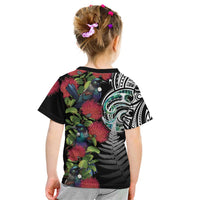 Meri Kirihimete New Zealand Kid T Shirt Tui on Pohutukawa LT7 - Polynesian Pride