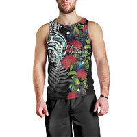Meri Kirihimete New Zealand Men Tank Top Tui on Pohutukawa LT7 - Polynesian Pride