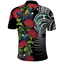 Meri Kirihimete New Zealand Polo Shirt Tui on Pohutukawa LT7 - Polynesian Pride