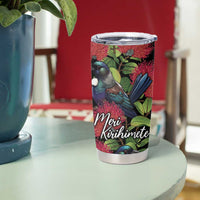 Meri Kirihimete New Zealand Tumbler Cup Tui on Pohutukawa LT7 - Polynesian Pride