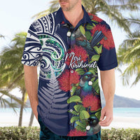Meri Kirihimete New Zealand Hawaiian Shirt Tui on Pohutukawa - Blue Ver LT7 - Polynesian Pride
