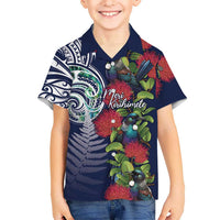 Meri Kirihimete New Zealand Hawaiian Shirt Tui on Pohutukawa - Blue Ver LT7 - Polynesian Pride