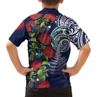 Meri Kirihimete New Zealand Hawaiian Shirt Tui on Pohutukawa - Blue Ver LT7 - Polynesian Pride