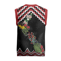 New Zealand Christmas Taniko Poutama Christmas Knitted V-Neck Vest Flora Map with Birds LT7 - Polynesian Pride