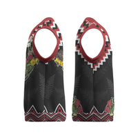 New Zealand Christmas Taniko Poutama Christmas Knitted V-Neck Vest Flora Map with Birds LT7 - Polynesian Pride