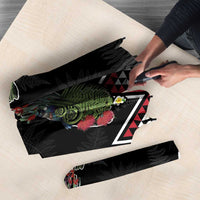 New Zealand Christmas Taniko Poutama Umbrella Flora Map with Birds - Polynesian Pride