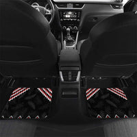 New Zealand Christmas Taniko Poutama Car Mats Mountainscape Maori Fern LT7 Set 2pcs - Back Black - Polynesian Pride