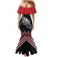 New Zealand Christmas Taniko Poutama Family Matching Mermaid Dress and Hawaiian Shirt Mountainscape Maori Fern LT7 - Polynesian Pride