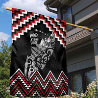 New Zealand Christmas Taniko Poutama Garden Flag Mountainscape Maori Fern LT7 - Polynesian Pride