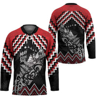 New Zealand Christmas Taniko Poutama Hockey Jersey Mountainscape Maori Fern LT7 - Polynesian Pride