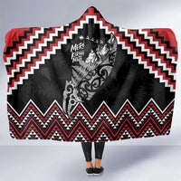 New Zealand Christmas Taniko Poutama Hooded Blanket Mountainscape Maori Fern LT7 One Size Black - Polynesian Pride